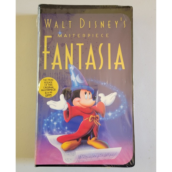 Disney Other - Walt Disney Masterpiece Fantasia VHS Factory Sealed 1991 Mickey‎ Mouse ~ Vintage